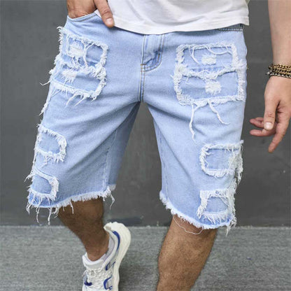🩳 Men's Ripped Denim Shorts – Bold Street Style & Summer Comfort 🌞🧵