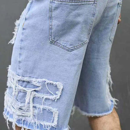 🩳 Men's Ripped Denim Shorts – Bold Street Style & Summer Comfort 🌞🧵