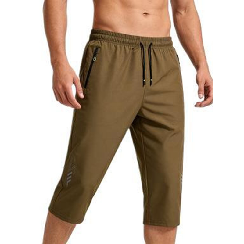🩳 LIMITED-TIME 50% OFF! ✨ Men’s 3/4 Quick-Dry Jogger Pants – Elastic Waist, Zippered Pockets, Lightweight 🏃‍♂️