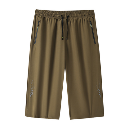 🩳 LIMITED-TIME 50% OFF! ✨ Men’s 3/4 Quick-Dry Jogger Pants – Elastic Waist, Zippered Pockets, Lightweight 🏃‍♂️
