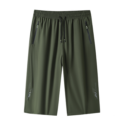 🩳 LIMITED-TIME 50% OFF! ✨ Men’s 3/4 Quick-Dry Jogger Pants – Elastic Waist, Zippered Pockets, Lightweight 🏃‍♂️