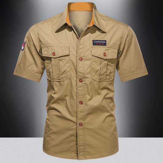 👔 LIMITED-TIME 50% OFF! 💥 Men's Classic Fit Short Sleeve Casual Shirt – Durable Fabric, Cargo Pockets, Timeless ✨