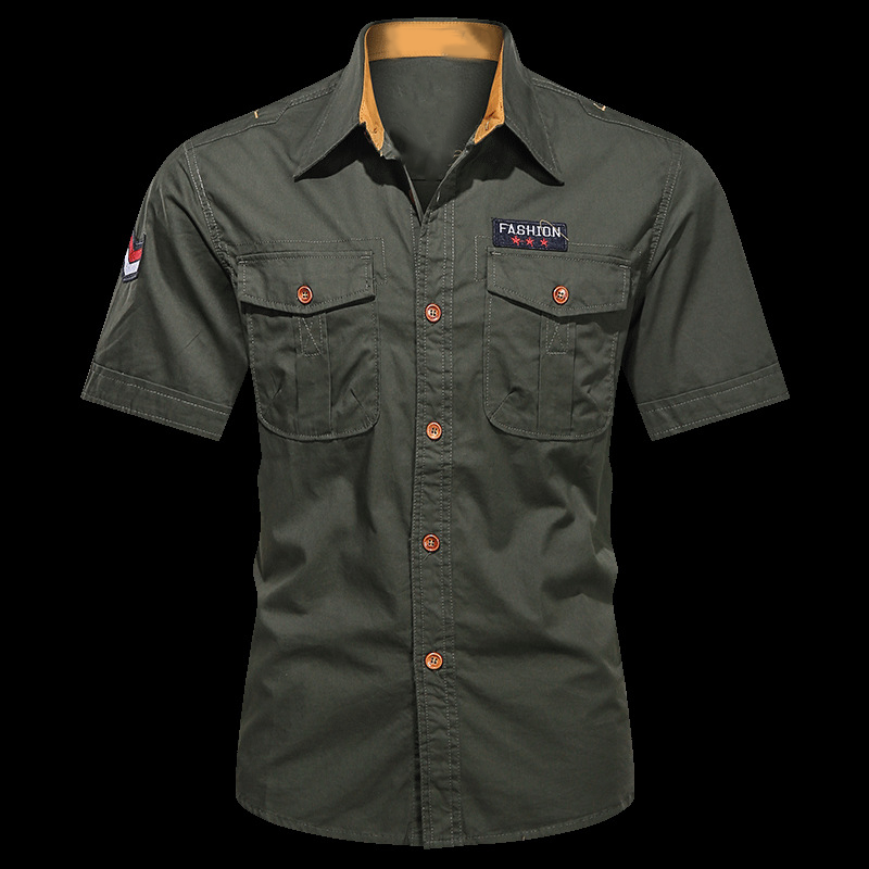 👔 LIMITED-TIME 50% OFF! 💥 Men's Classic Fit Short Sleeve Casual Shirt – Durable Fabric, Cargo Pockets, Timeless ✨