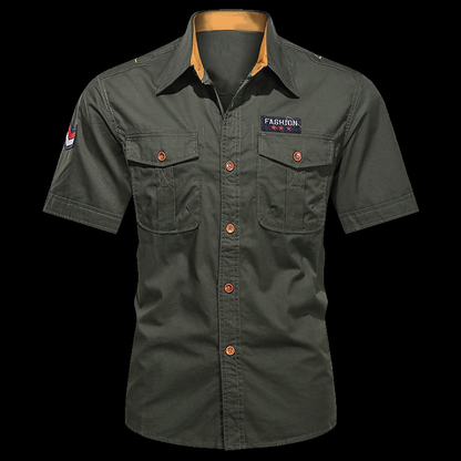 👔 LIMITED-TIME 50% OFF! 💥 Men's Classic Fit Short Sleeve Casual Shirt – Durable Fabric, Cargo Pockets, Timeless ✨