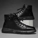 New Design Men's Martin Boots Casual High-Top Leather Boots Thickened Warm Snow Boots Plus Size Men's Footwear
