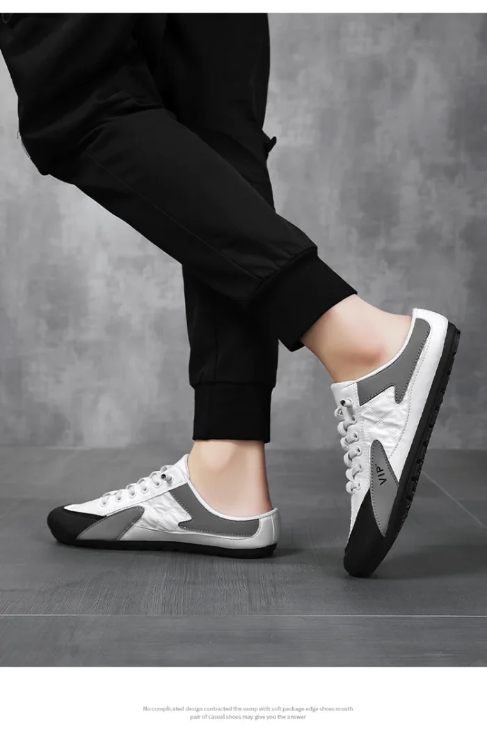 Clearance Men's Canvas Slippers Slip-On Shoes Half-Slip Casual Shoes for Men Comfortable and Stylish Everyday Footwear - Image 6