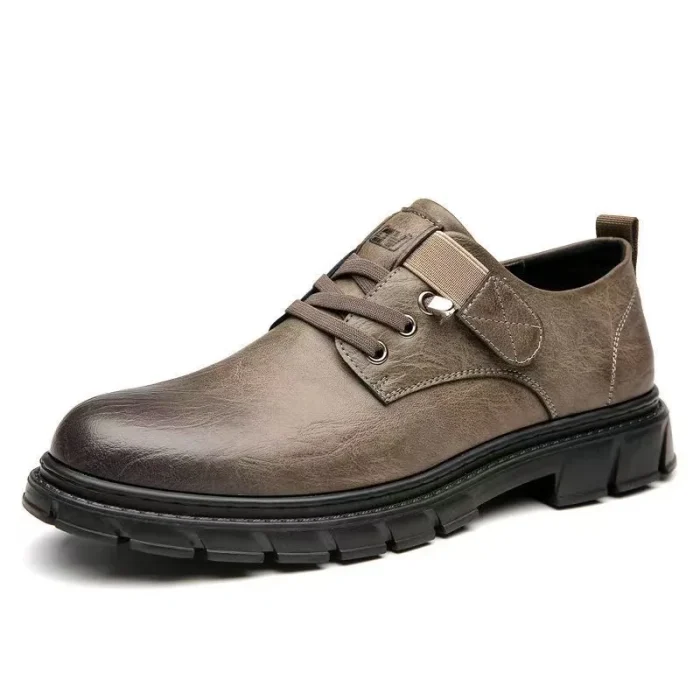 New Trend Men's Leather Shoes Classic High-Quality Cargo Shoes Waterproof Casual Dress Shoes for Male - Image 6