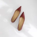 High-Quality Nude Patent Leather Flats - Comfortable Pointed Toe Large Size Elegance Affordable Price