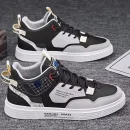 Men's Casual Mid-Top Canvas Sneakers Waterproof Shoes for Spring and Autumn Comfort Stylish Breathable Footwear for Everyday Use