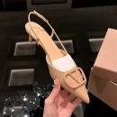 2025 Womens Pointed Toe Minimalist High Heels , Nude Color Premium Summer Sandals, High Quality and Affordable Stiletto Heels