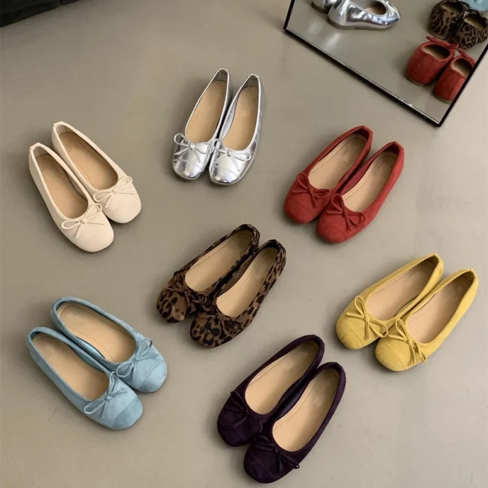 French Vintage Ballerina Flats for Women - Affordable High-Quality Soft Loafers, Gentle Fairy Style Breezy Spring Shoes - Image 2