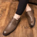 2025 Men's PU Leather Shoes Short Booties New Autumn Stylish High Top Leather Dress Shoes Casual  Ankle Boots for Men