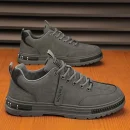 Satisfaction Guarantee Men's Casual Board Shoes Rubber Black Sneakers Sports Shoes for Outdoor and Office Wear