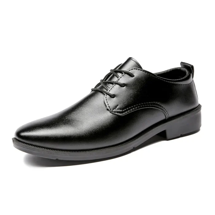 Men's Leather Shoes Business Casual Non-Slip Soft-soled Wedding Shoes Minimalist Design Suitable for Work and Everyday Wear - Image 5