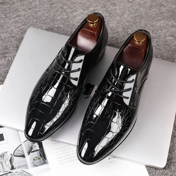 2025 Men's Leather Shoes Elegant Business Dress Shoes Formal Wedding Footwear Comfortable for Office and Special Occasions - Image 3