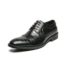 Myway New Trend Men's Leather Shoes Business Formal Dress Shoes Trendy Pointed Toe Men's Casual Shoes
