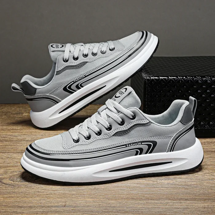 Direct Sales Men's Casual Sneakers Breathable Mesh Upper for Walking Style Shoes Thick Sole Trainer for Youngster