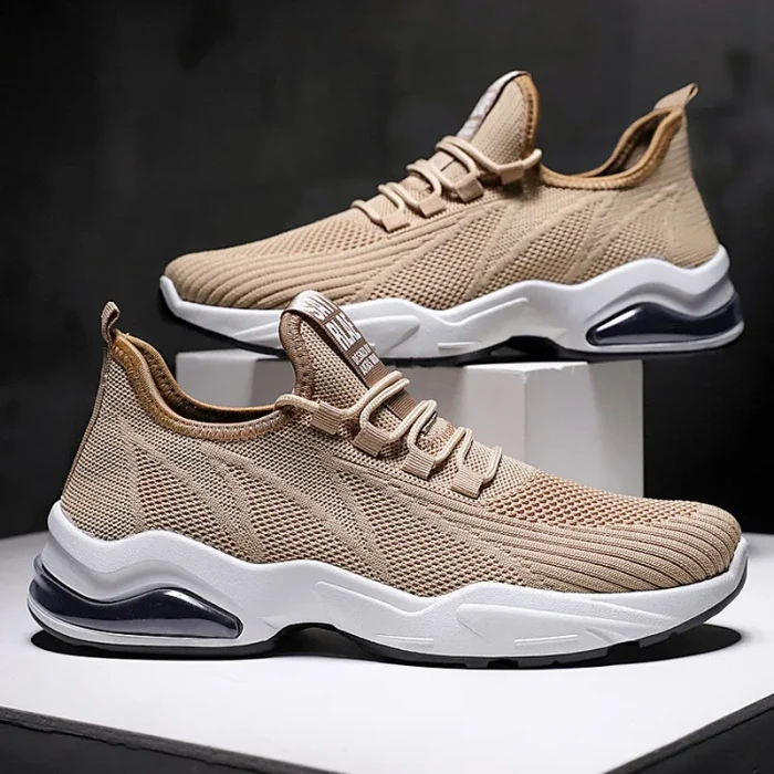 Myway New Men's Casual Sports Sneakers Thick Sole Trendy Lifestyle Shoes Lace-Up Running Gym Jogging Footwear for Men - Image 2