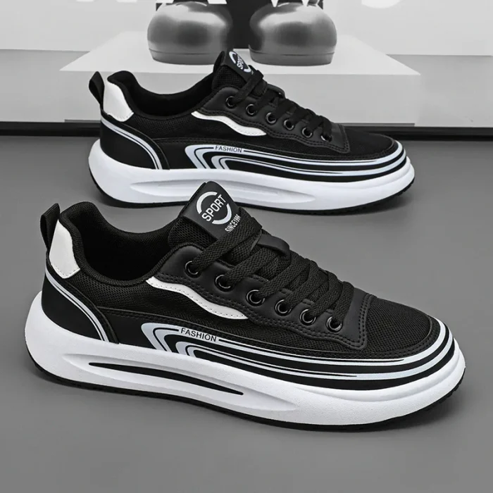 Direct Sales Men's Casual Sneakers Breathable Mesh Upper for Walking Style Shoes Thick Sole Trainer for Youngster - Image 6