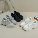 Womens Clunky Sneakers Spring New Thick Sole Casual Shoes Breathable Height Increasing Sports Footwear for Comfort and Style