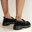Monthly Sales of 80,000 Pairs of Popular Platform Loafers Slip on Women Flat Shoes 4 Colors