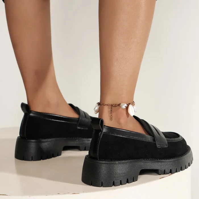 Monthly Sales of 80,000 Pairs of Popular Platform Loafers Slip on Women Flat Shoes 4 Colors - Image 2