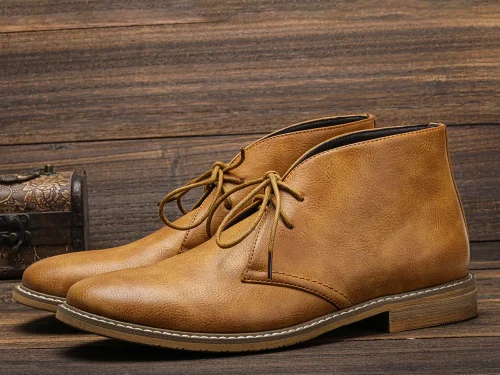 Hot Sale Mens Desert Boots Retro Denim Style Chukka Boots Non Slip Durable Wear Resistant Footwear for Outdoor Walking Hiking