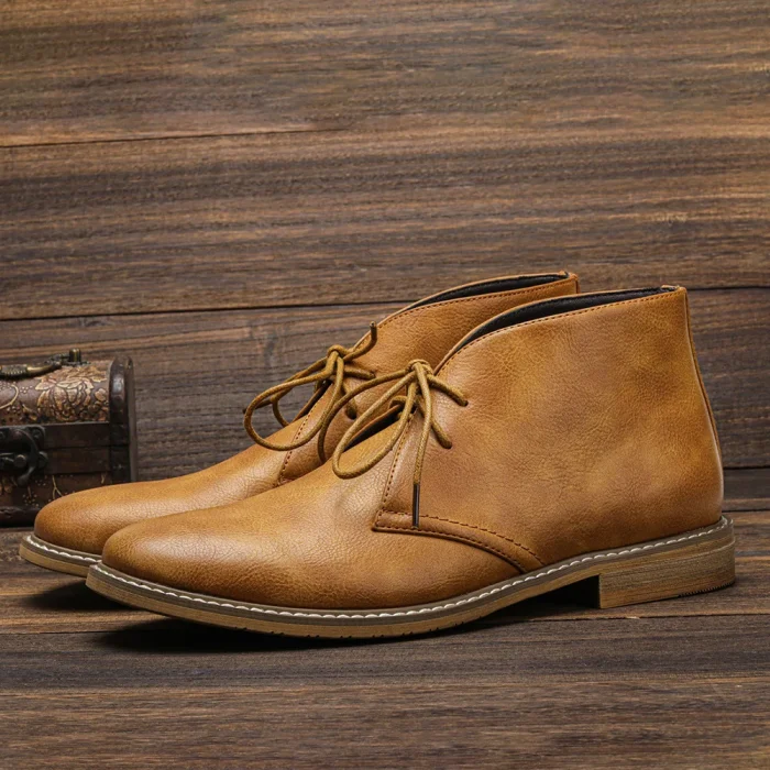 Hot Sale Mens Desert Boots Retro Denim Style Chukka Boots Non Slip Durable Wear Resistant Footwear for Outdoor Walking Hiking