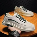 High Quality Men's Casual Shoes Flat White Sports Shoes Affordable Sneakers Trendy Slip-On Athletic Shoes for Men