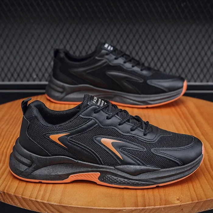 2025 New Design Men's Sneaker Breathable Thick-Soled Sport Shoes Comfortable Elastic Sole Athletic Shoes for Daily Wear - Image 5