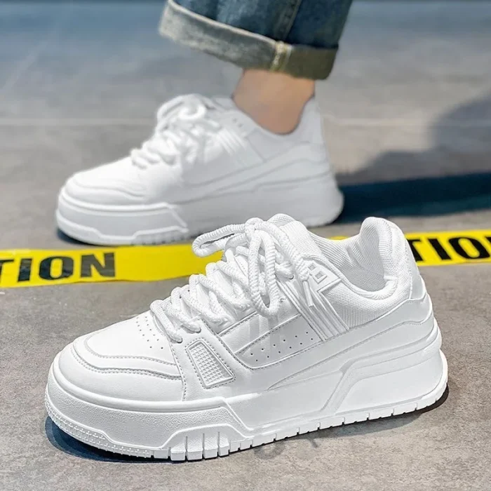 2025 Classic Men's Sneakers Summer Casual Shoes Thick Soles Non-Slip Sports Footwear in Black and White for Outdoor - Image 4