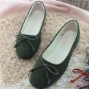 2025 Spring New Style Trendy Bow Flat Square Toe Korean Women's Shoes Fashion Casual Flats Slip on Shoes