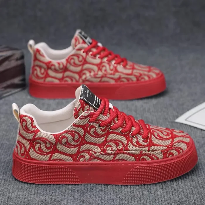 Myway New Men's Casual Canvas Shoes Thick-Soled Height Increasing Shoes for Stylish Comfort Fashion  Sneaker Foe Men - Image 4