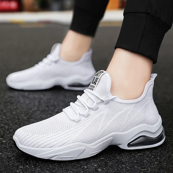 Myway New Men's Casual Sports Sneakers Thick Sole Trendy Lifestyle Shoes Lace-Up Running Gym Jogging Footwear for Men - Image 3