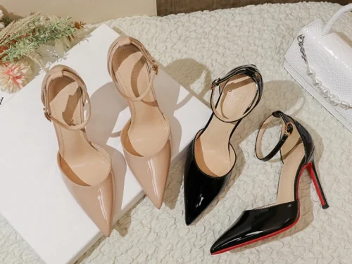 2025 New Arrivals Black High Heel Shoes for Women - Thin Stiletto Pointed Toe Patent Leather - Elegant and Sexy Design