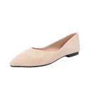 Myway 2025 Autumn Women Flat Shoes  Pointed Toe Flats Comfortable Soft Bottom Casual Shoes for Plus Sizes 41-43