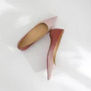High-Quality Nude Patent Leather Flats - Comfortable Pointed Toe Large Size Elegance Affordable Price