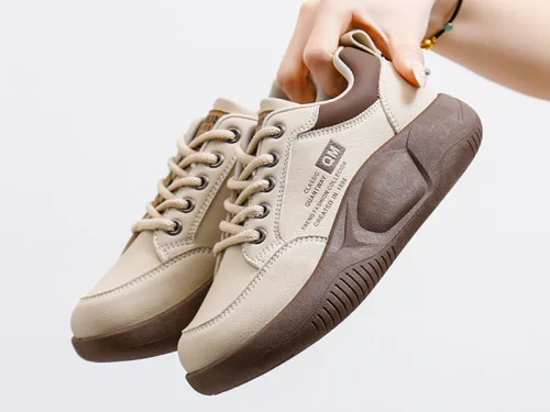 Hot Selling Women Sneaker Spring Popular Casual Running Shoes Thick Sole Height Increase Comfortable Loose Round Toe