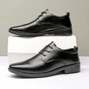 Men's Leather Shoes Business Casual Non-Slip Soft-soled Wedding Shoes Minimalist Design Suitable for Work and Everyday Wear