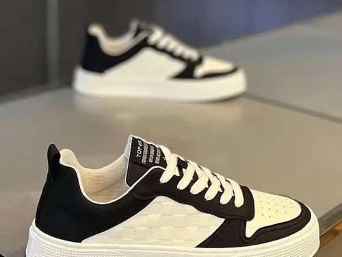 2025 Summer Men's Round Toe Sneakers Casual Sports Shoes with Superior Traction for Outdoor Activities