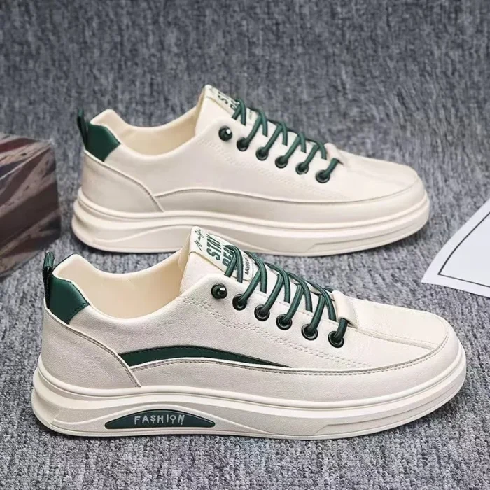 High Quality Men's Casual Shoes Flat White Sports Shoes Affordable Sneakers Trendy Slip-On Athletic Shoes for Men - Image 4
