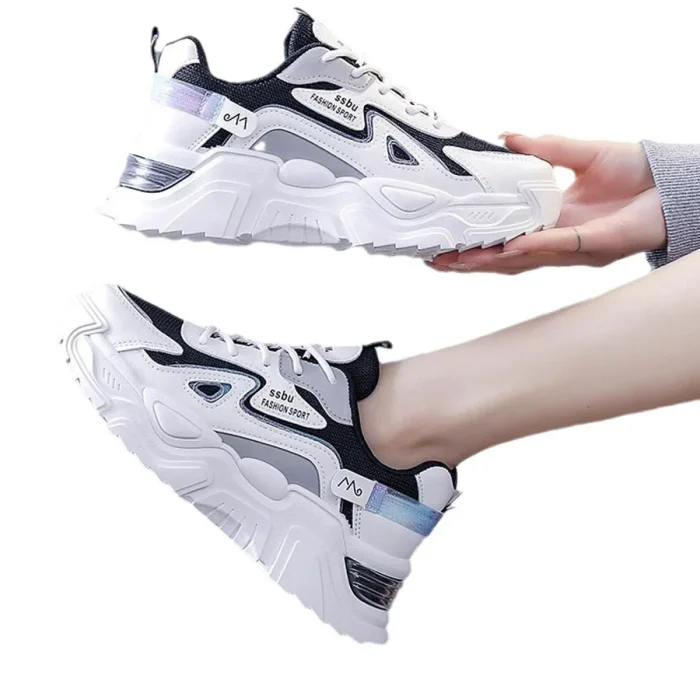 2025 Myway Women's Clunky Sneakers Breathable Mesh Casual Running Shoes Lightweight Comfortable Sports for Gym - Image 5