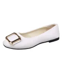 Spring Autumn New Arrivals Women's Flat Shoes Square Toe Decorative Buckle Casual Flats High Quality Stylish Women's Footwear