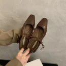 French Chic Women's High-Top Ballerina Flats with Bow - Comfortable Slip-On Low Heels and Hidden Height Increase