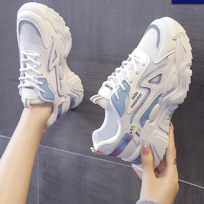 2025 Myway Women's Clunky Sneakers Breathable Mesh Casual Running Shoes Lightweight Comfortable Sports for Gym - Image 4