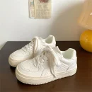 2025 New Trendy Women Sneakers White Shoes Casual Sports Shoes for Students Retro Thick Sole Height Increasing Plat Sneakers