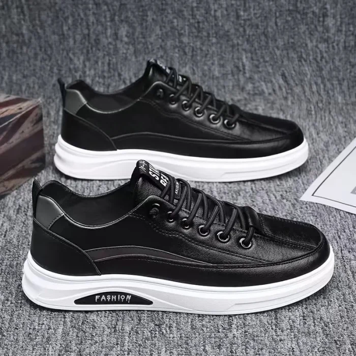 High Quality Men's Casual Shoes Flat White Sports Shoes Affordable Sneakers Trendy Slip-On Athletic Shoes for Men - Image 2