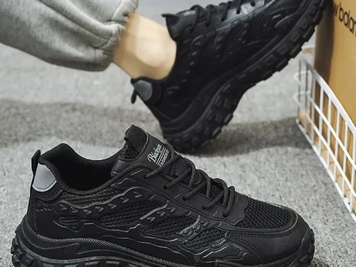 High Quality Men's Sneakers Casual Sport Shoes Trendy Design with Non-Slip Thick Sole Stylish Sneakers for Men