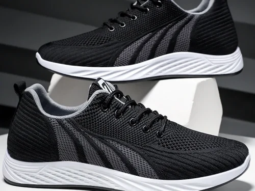 Men's Running Shoes Lightweight Breathable Fashion Trendy Korean Style Lace-Up Casual Sneakers for Men Running Shoes for Men