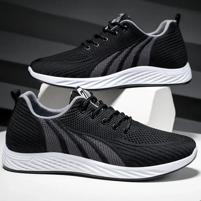 Men's Running Shoes Lightweight Breathable Fashion Trendy Korean Style Lace-Up Casual Sneakers for Men Running Shoes for Men